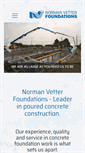 Mobile Screenshot of normanvetterfoundations.com